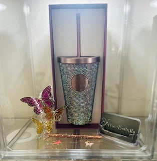 Limited Edition Authentic Starbucks China Numbered Purple Rhinestone Tumbler With Gift Box